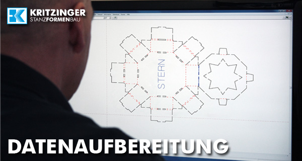 Daten werden für Stanzform im CAD aufbereitet