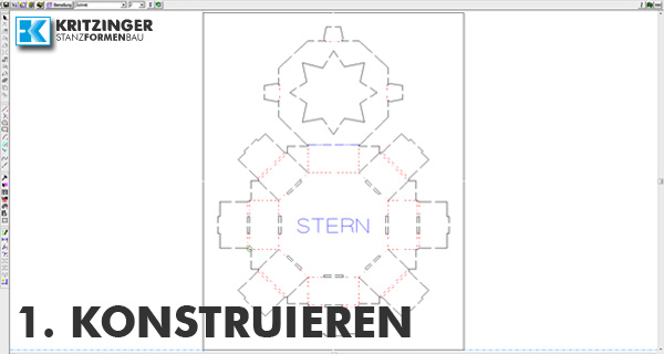 Konstruktion der Stanzform in CAD